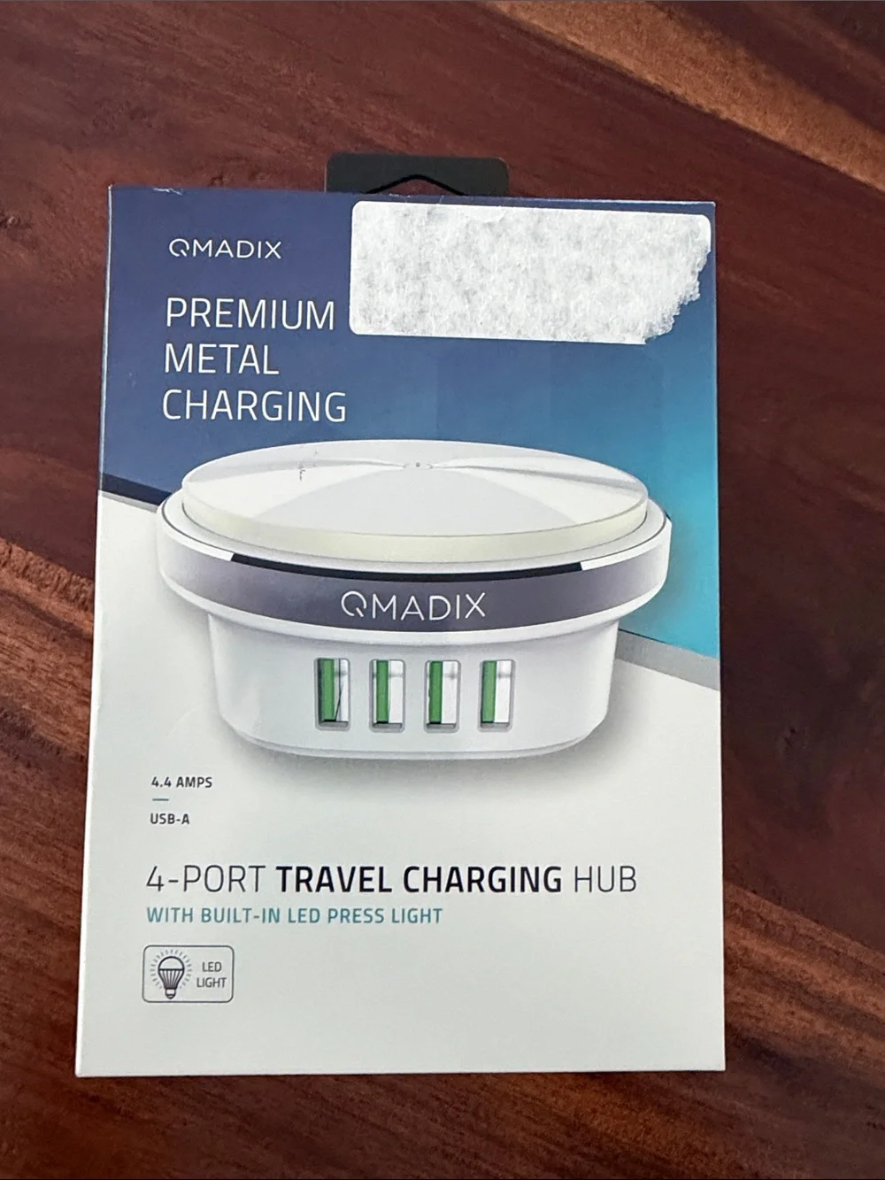 White 4-Port Travel Charging Hub - Fast USB-A Power